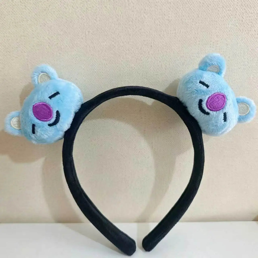 BT21 koya RJ Shooky Man Tata Chimmy Cooky Creative Cartoon Cute Doll Headband Secondary Animation Peripheral Decoration Headband