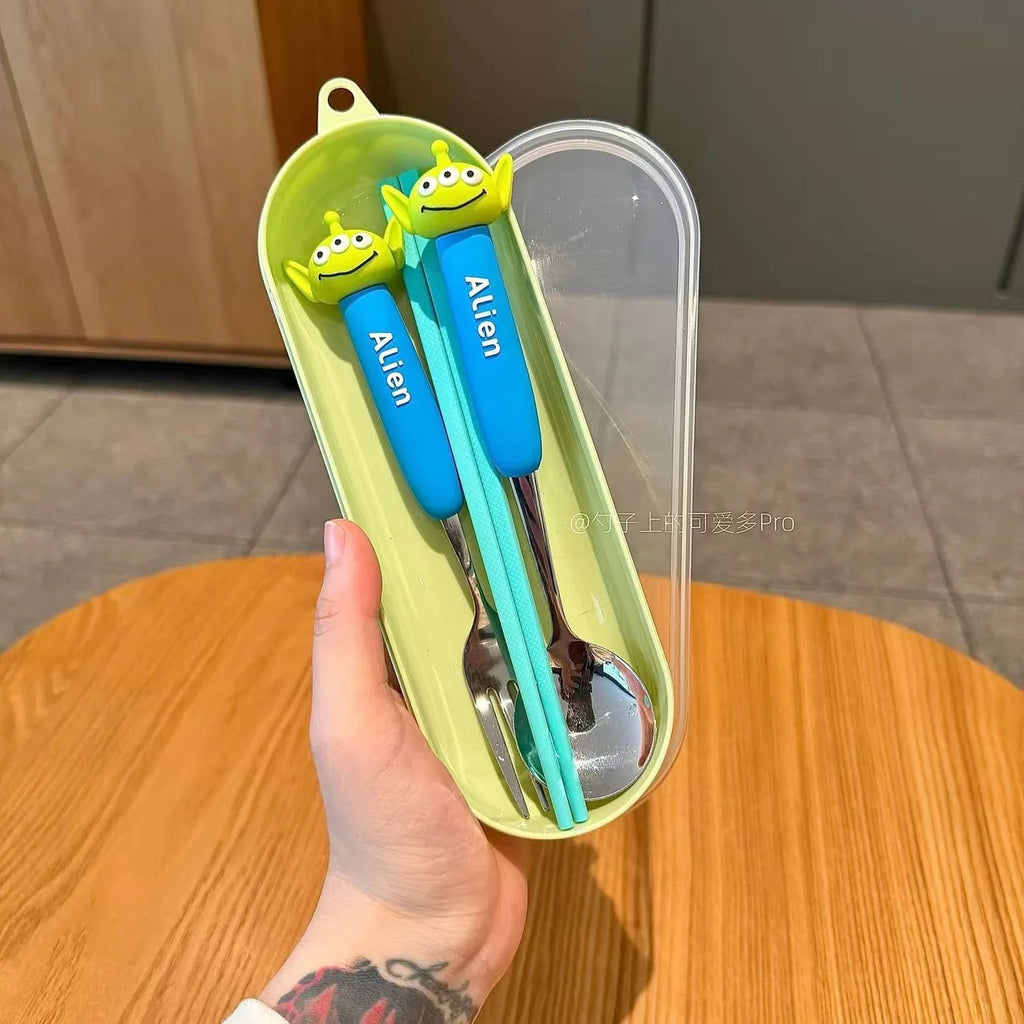 Toy Story 5 Spoon Fork Cutlery Set Woody Buzz Lightyear Jessie Forky Alien Cartoon Character Birthday Christmas Gift For Fans
