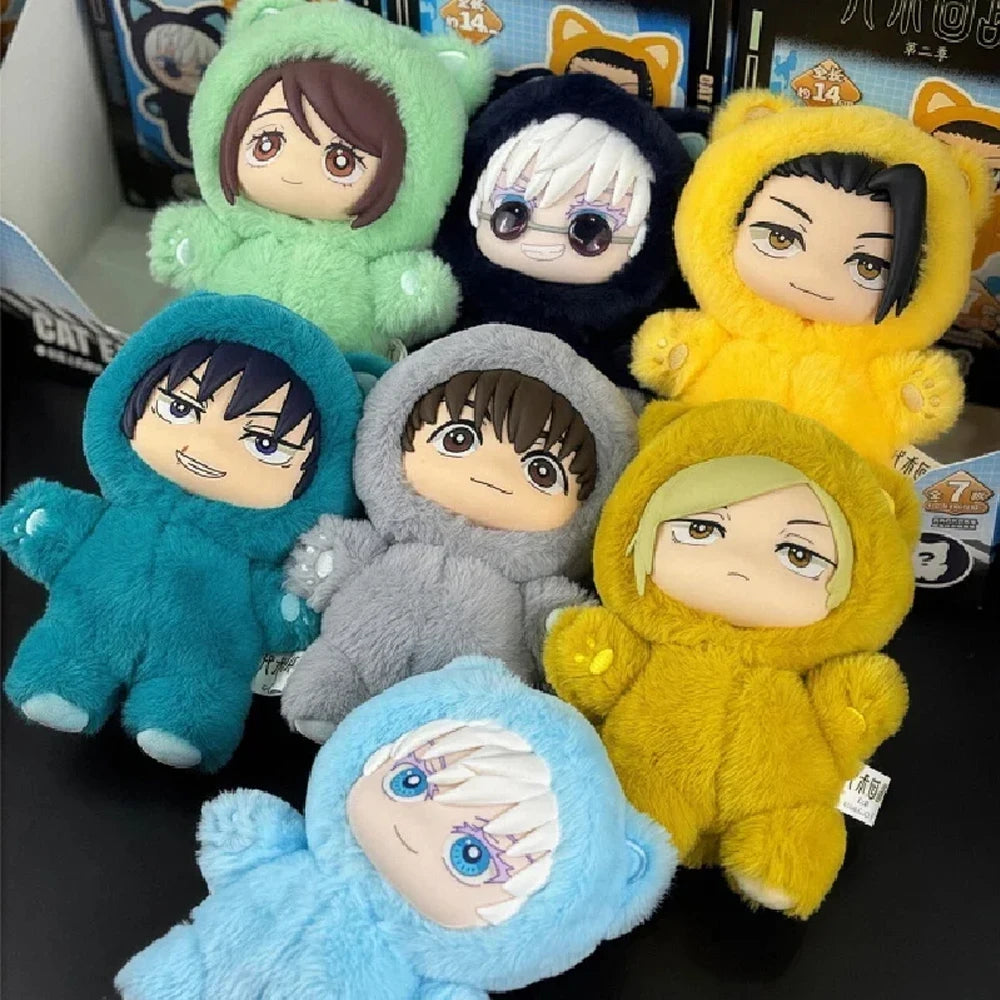 Wholesale Price Genuine Eaki Jujutsu Kaisen Season 2 Cat Park Party Five Satoru Blind Box Plush Handbag Series Model Pendant
