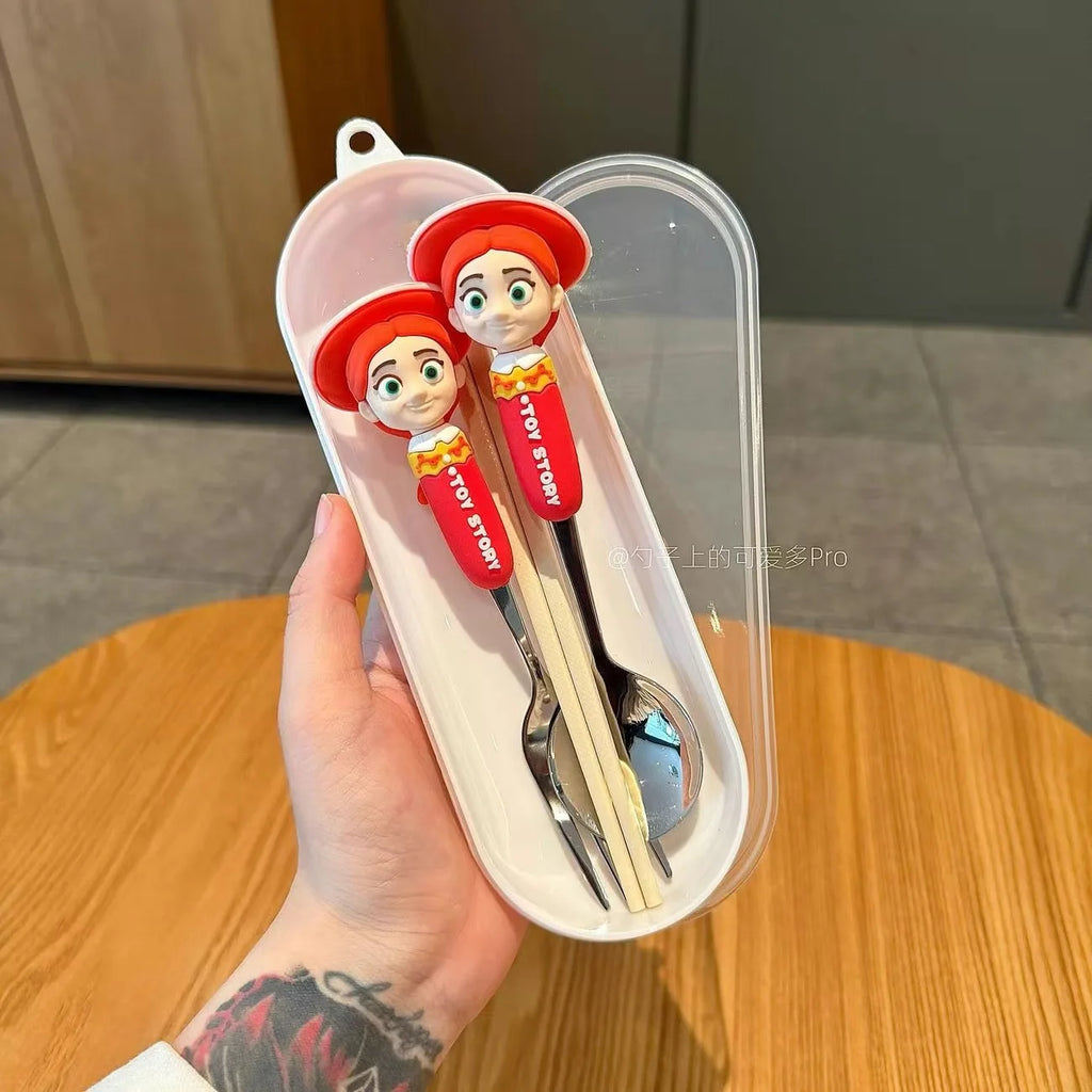 Toy Story 5 Spoon Fork Cutlery Set Woody Buzz Lightyear Jessie Forky Alien Cartoon Character Birthday Christmas Gift For Fans