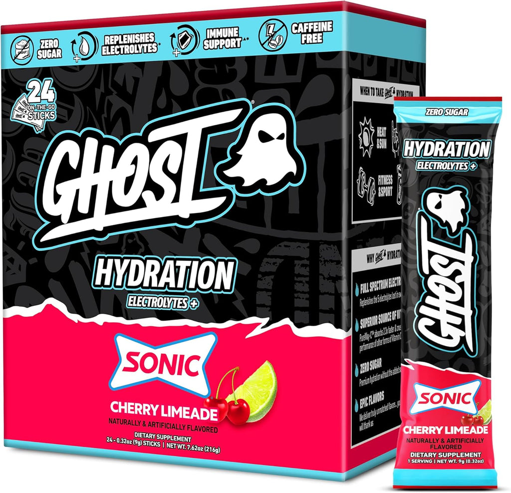 Ghost Hydration Sticks — Cherry Limeade, 216g (Best By 1/2027)