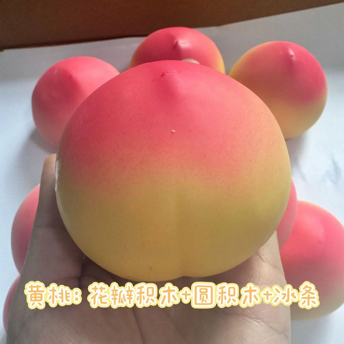 Crispy Sound Peach Fruit Squishy Toy – Slow Rising Stress Relief for Adults, Squeeze Anti-Anxiety Sensory Fidget Toy Daily Joy