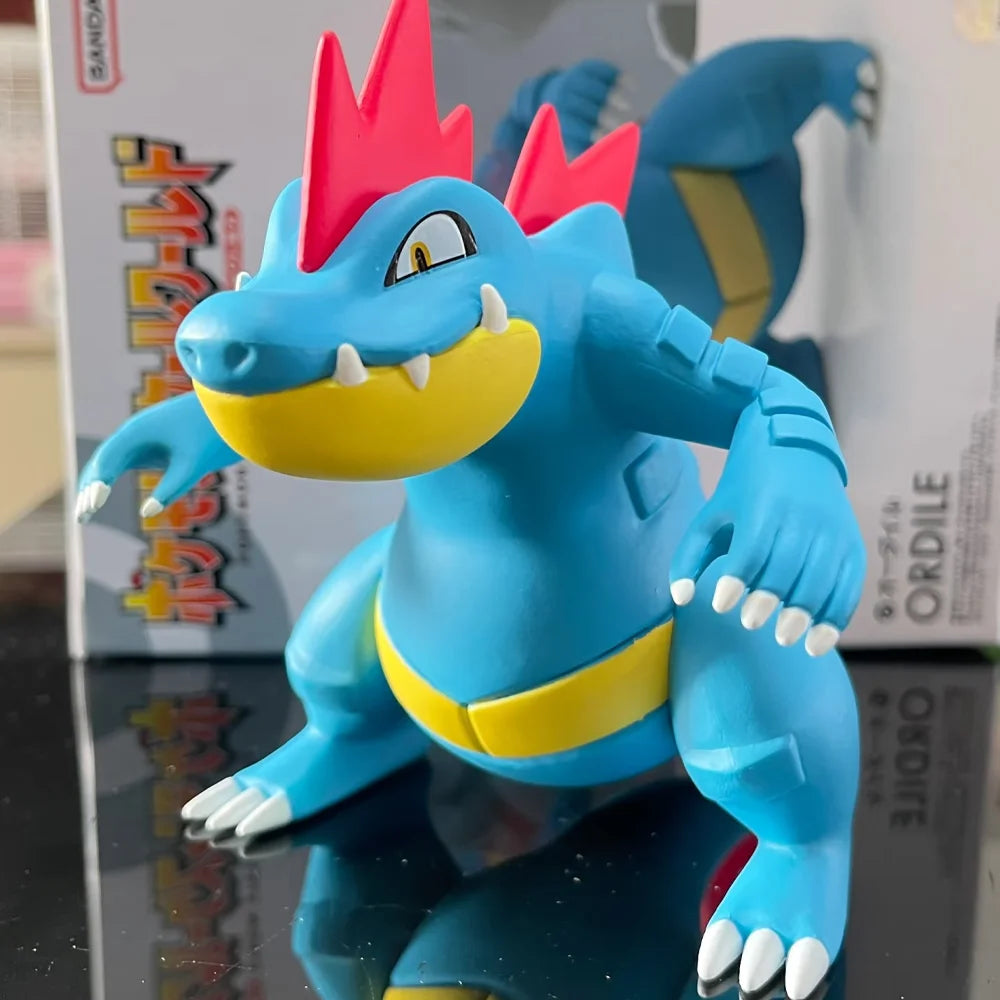 Anime Pokemon Figure Feraligatr Evolutionary Chain Action Figures Pvc Statue Desktop Collection Model Toys Gifts