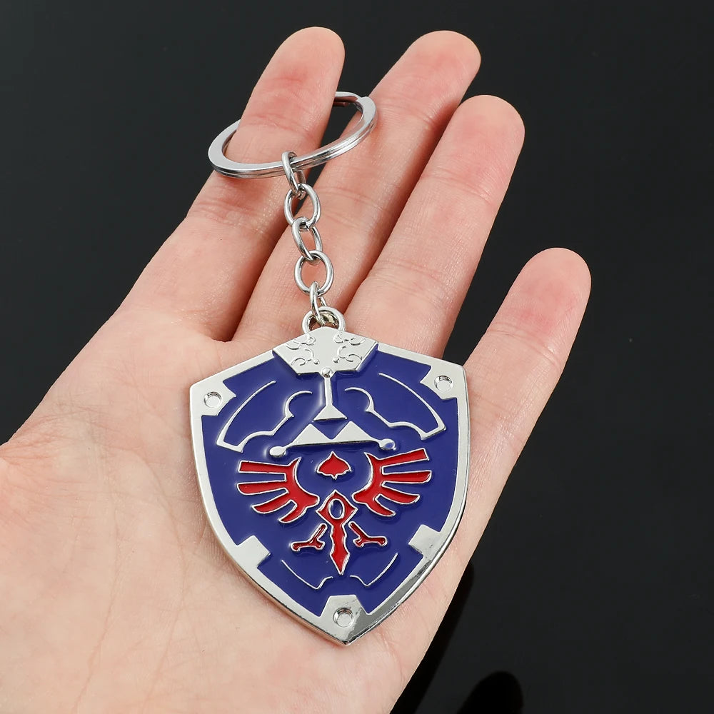The Legend of Zeldas Pendant Keyring for Men Women Vintage Triforce Triangle Amulet Key Chain Cosplay Party Gifts