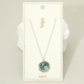 Crushed Pebble Swirl Wave Round Charm Anklet