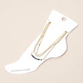 Beaded Accent Layered Chain Anklet