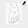 Gold Dipped CZ Starfish Charm Anklet