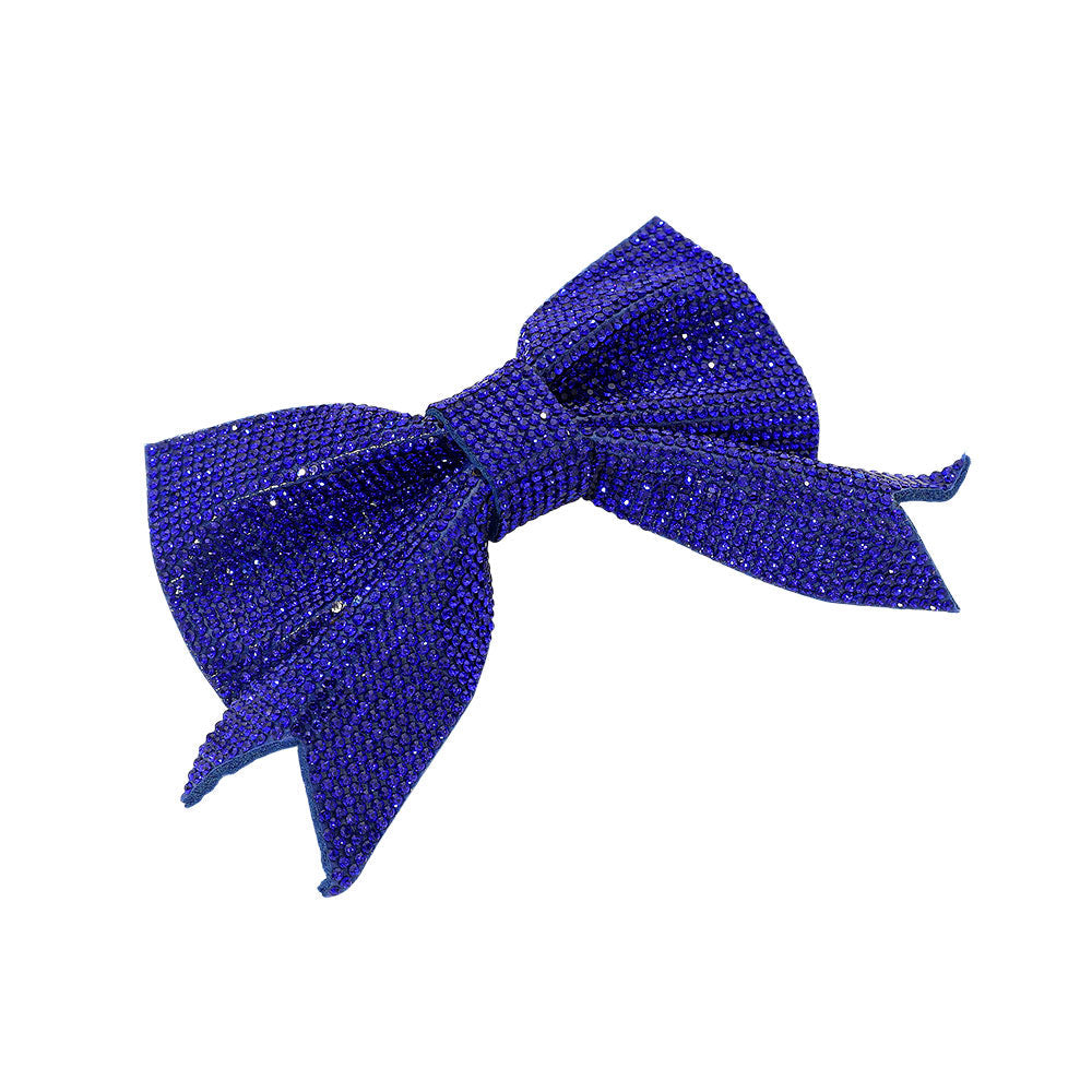 Sparkly Bling Stone Bow Hair Barrette
