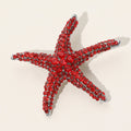 Stone Paved Starfish Pin Brooch