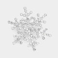 Rhinestone snowflake brooch