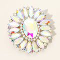 Marquise Crystal Statement Flower Pin Brooch
