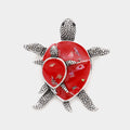 Enamel Turtle Pin Brooch