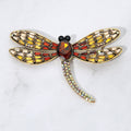 Sparkling Stone Embellished Dragonfly Pin Brooch