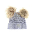 BABY Large Patch Heathered Double Pom C.C Beanie