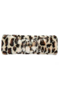 C.C Leopard Pattern Faux Fur Headwrap