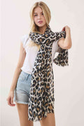 Leopard Pattern Print Oblong Scarf