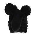 BABY Solid Knit Double Pom C.C Beanie with Mitten SET