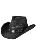 C.C Metallic X Stitches Ventead Cowboy Hat