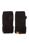 C.C Smocking Stitch Pattern Fingerless Gloves