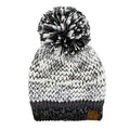 C.C Multi Color Yarn Pom Pom Beanie
