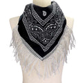Women's Rhinestone Like Fringe Cowgirl Bandana Scarf