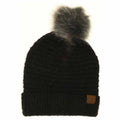 Solid Boucle Knit Pom C.C Beanie