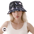 Stylish Message Lipstick Patterned Reversible Bucket Hat