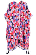 Floral Print Tassel Kimono