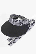 SNAKE PATTERN BOW STRAW VISOR