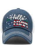 HELLO FREEDOM Vintage American Flag Theme Ballcap