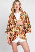 Boho Print Sleeve Cover Up Cardigan