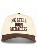 C.C HE STILL DOES MIRACLES Letter Two Tone Trucker Hat