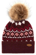 C.C Geo Ethnic Pattern Beanie With Pom