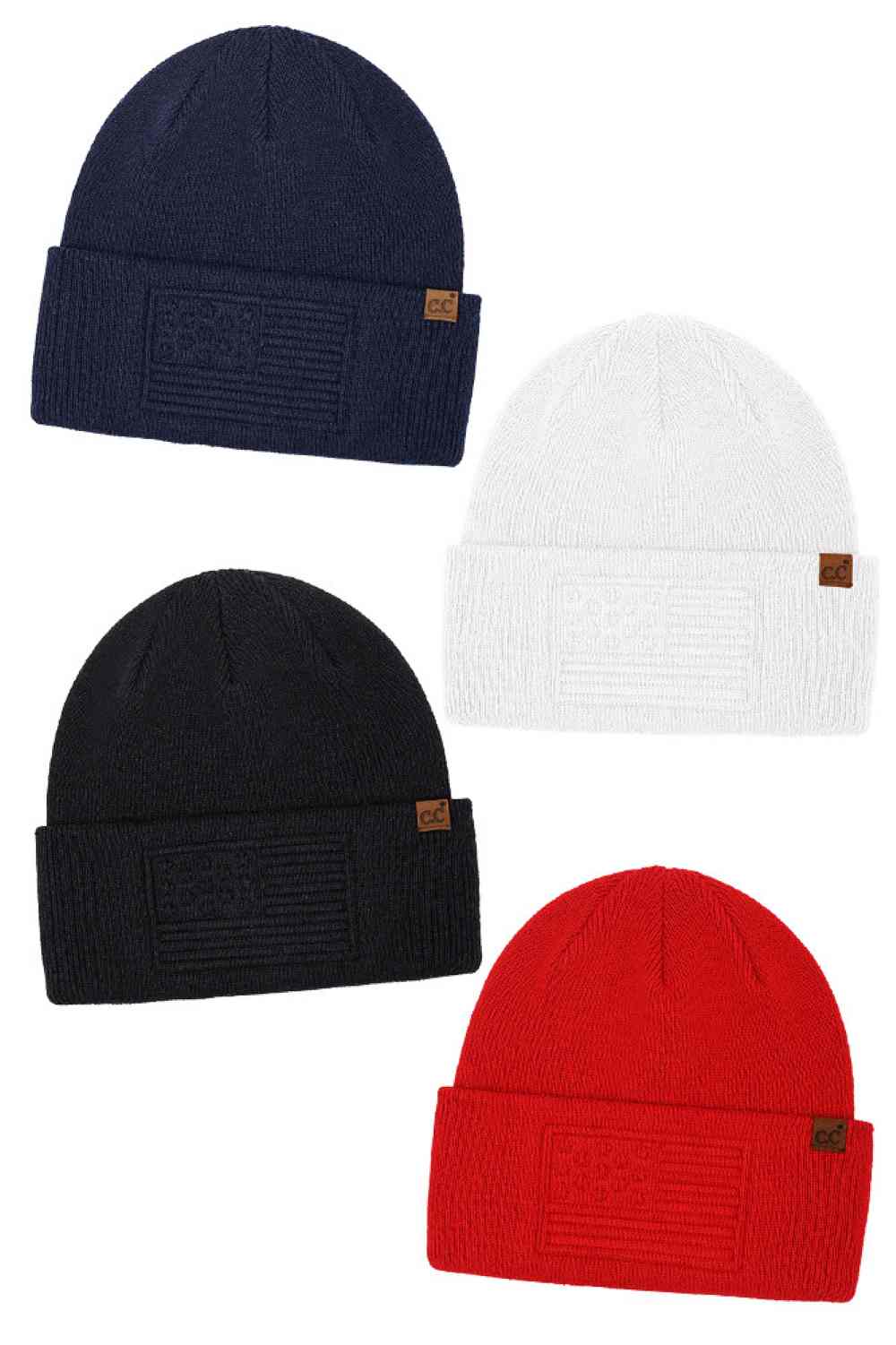 C.C 3D Emboss American Flag Beanie