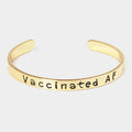Vaccinated AF Gold Dipped Message Bracelet
