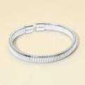 Ribbed Metal Cuff Bracelet