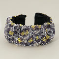 Bling Leopard Patterned Pleated Adjustable Cuff Bracelet