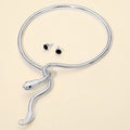 Snake Drop Choker Necklace