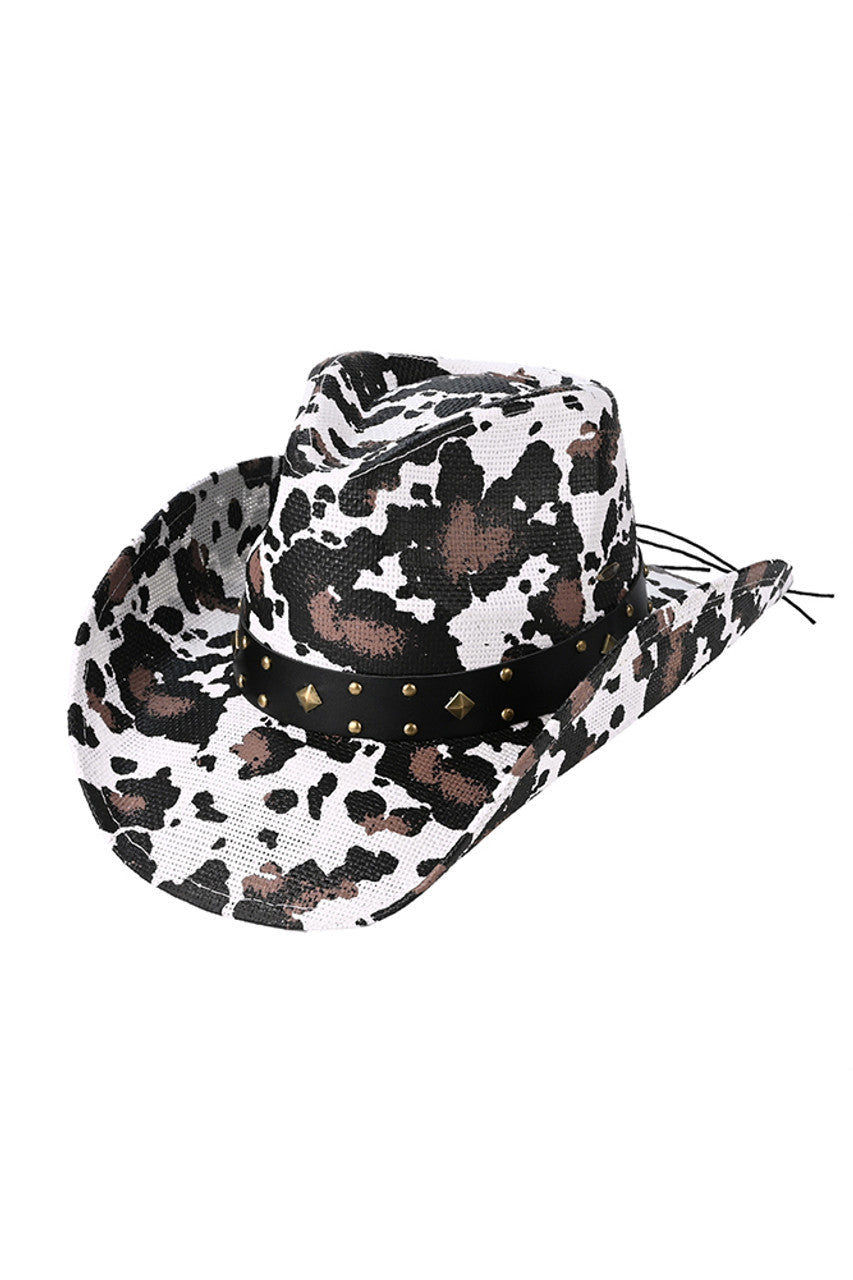 C.C Cow Print Cowboy Hat