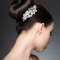 Teardrop Stone Cluster Rhinestone Paved Branch Hair Comb