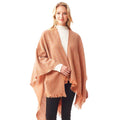 Leaf Patterned Poncho Shawl Wrap