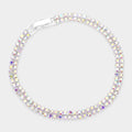 2Rows Rhinestone Evening Bracelet