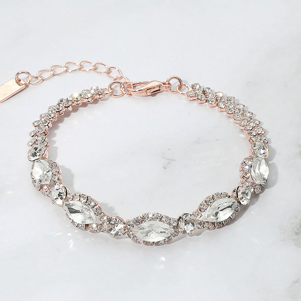 Marquise Stone Accented Evening Bracelet