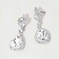 Teardrop Crystal Drop Evening Earrings
