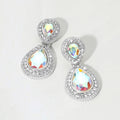 Crystal Teardrop Evening Earrings