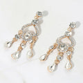 Teardrop Stone Cluster Rip Chandelier Dangle Evening Earrings