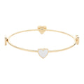 Enamel Heart Pointed Bangle Bracelet