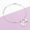 -H- Initial Monogram Bangle Bracelet