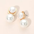 Double Pearl Drop Earrings