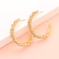 Flower Cluster Hoop Earrings